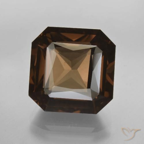10.54ct 天然 山核桃棕 烟晶, 祖母绿式切割, VVS