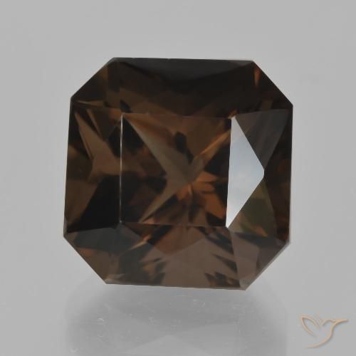 11.09ct 天然 红棕色 烟晶, 祖母绿式切割, VVS