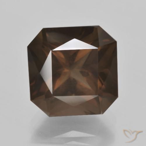 7.50ct 天然 中褐色 烟晶, 祖母绿式切割, VS