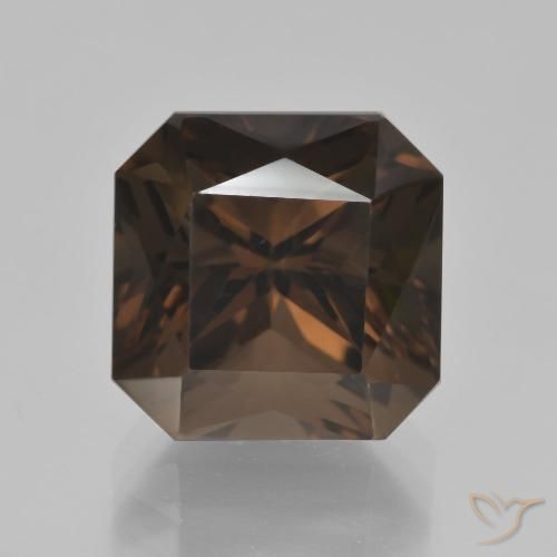 8.07ct 天然 暗蓝色 烟晶, 祖母绿式切割, VVS