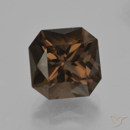 5.46ct 天然 棕褐色 烟晶, 祖母绿式切割, VVS-VS