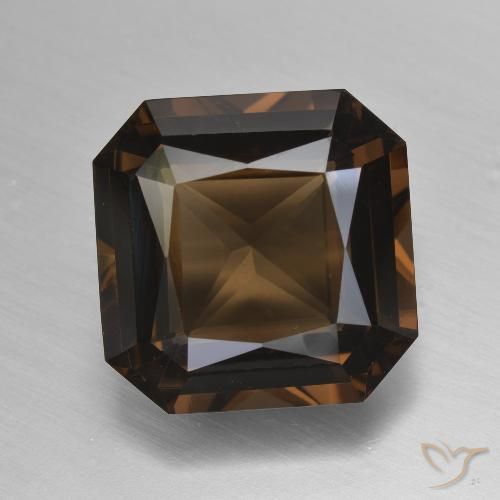 11.64ct 天然 中褐色 烟晶, 祖母绿式切割, VVS-VS