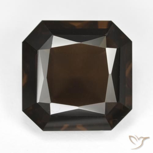 11.86ct 天然 暗棕色 烟晶, 祖母绿式切割, VVS