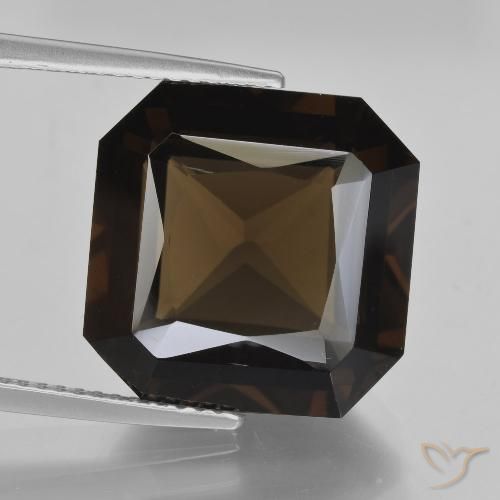 13.20ct 天然 棕褐色 烟晶, 祖母绿式切割, VVS