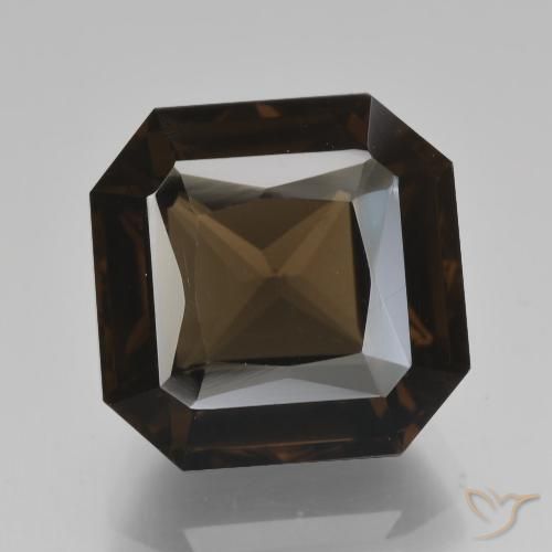 7.81ct 天然 暗蓝色 烟晶, 祖母绿式切割, VVS