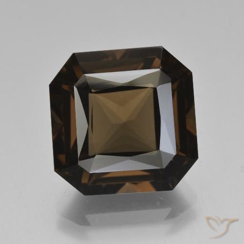 8.61ct 天然 棕褐色 烟晶, 祖母绿式切割, VVS