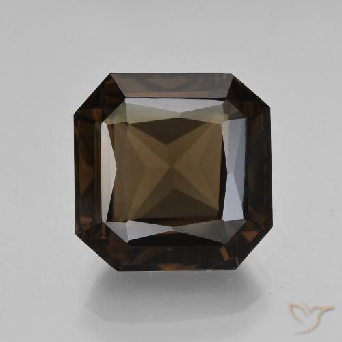 8.83ct 天然 暗棕色 烟晶, 祖母绿式切割, VVS-VS