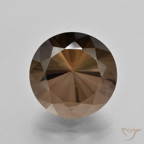 11.32ct 天然 中褐色 烟晶, 圆形的, VVS