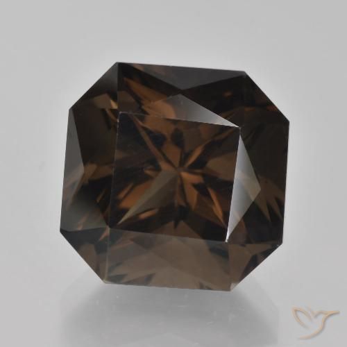 9.24ct 天然 棕褐色 烟晶, 祖母绿式切割, VVS