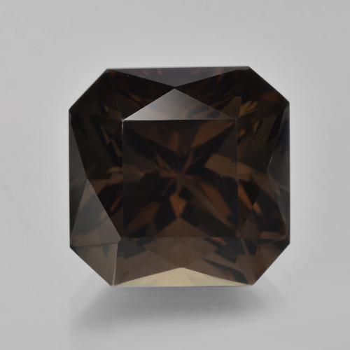 9.30克拉天然棕色烟晶，祖母绿式切割，12×12毫米，VVS
