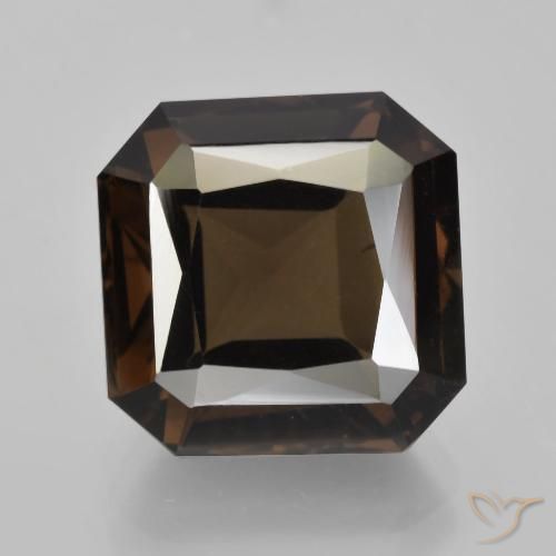 9.19ct 天然 暗蓝色 烟晶, 祖母绿式切割, VVS-VS