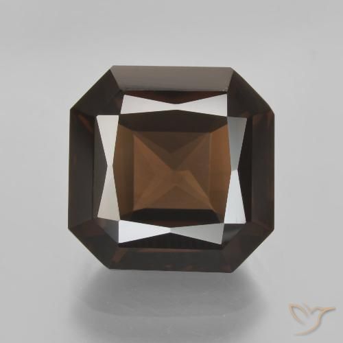 9.17ct 天然 棕色 烟晶, 祖母绿式切割, VVS-VS
