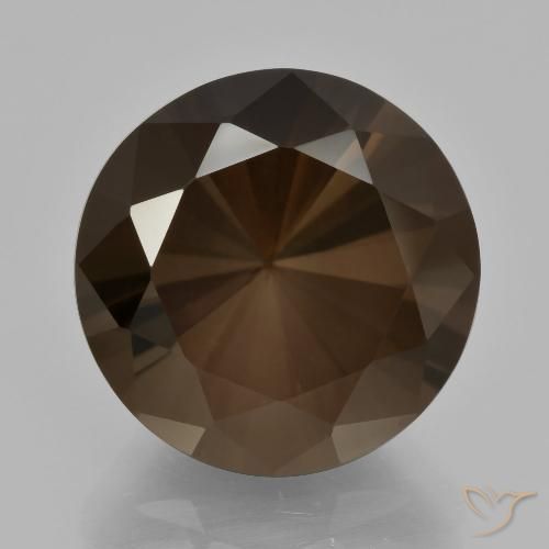 10.19ct 天然 深棕色 烟晶, 圆形的, VVS