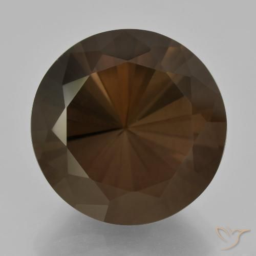 10.43ct 天然 深棕色 烟晶, 圆形的, VVS