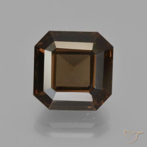 5.10ct 天然 山核桃棕 烟晶, 祖母绿式切割, VS