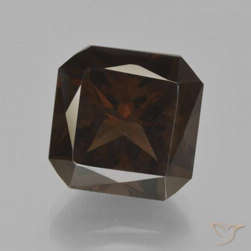 8.80ct 天然 中褐色 烟晶, 祖母绿式切割, VS