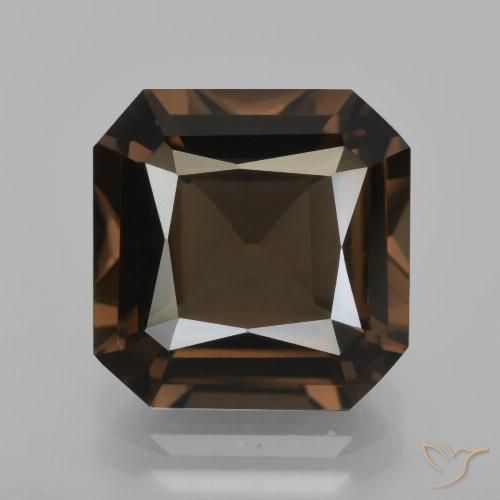 5.33ct 天然 山核桃棕 烟晶, 祖母绿式切割, VS