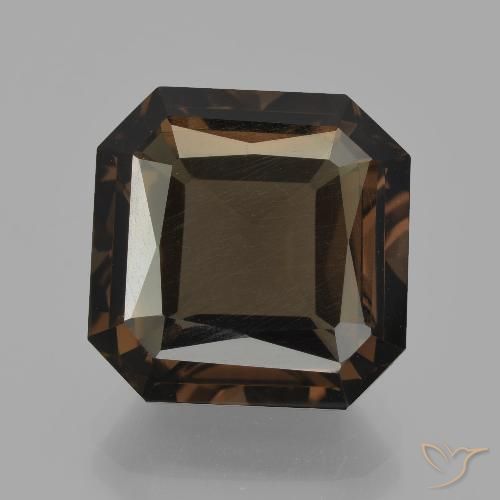 10.26ct 天然 暗棕色 烟晶, 祖母绿式切割, VS