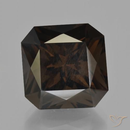 12.34ct 天然 暗棕色 烟晶, 祖母绿式切割, VS