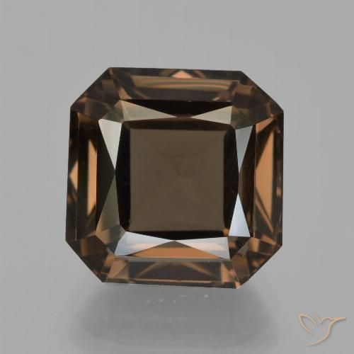 7.63ct 天然 棕色 烟晶, 祖母绿式切割, VS