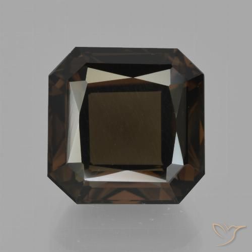 9.35ct 天然 暗蓝色 烟晶, 祖母绿式切割, VVS-VS