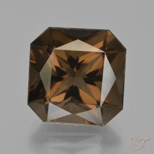 10.48ct 天然 棕色 烟晶, 祖母绿式切割, VVS-VS