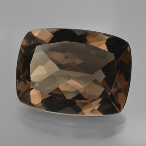 16.28克拉天然棕色烟晶，垫形剪裁，20×15毫米，VVS