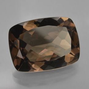 16.28克拉天然棕色烟晶，垫形剪裁，20×15毫米，VVS