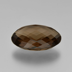 14.29克拉天然棕色烟晶，椭圆形切割，20×15.1毫米，VVS