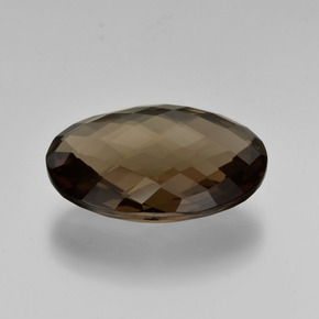13.09克拉天然棕色烟晶，椭圆形切割，20.1×15毫米，VVS
