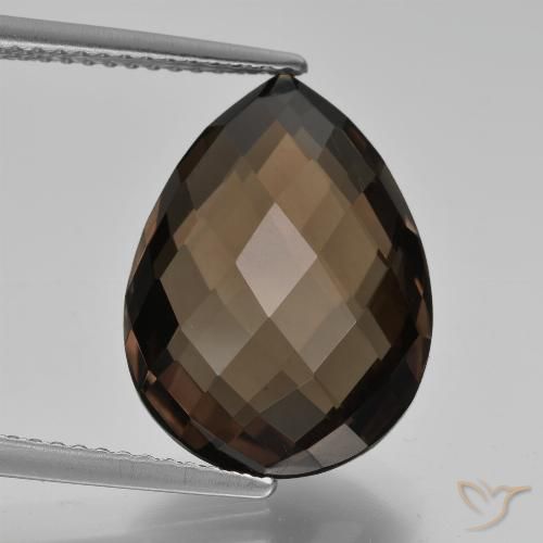 8.17克拉天然烟晶，梨形，VVS