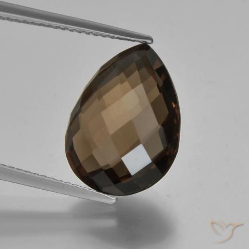 7.93克拉天然烟晶，梨形，VVS-VS