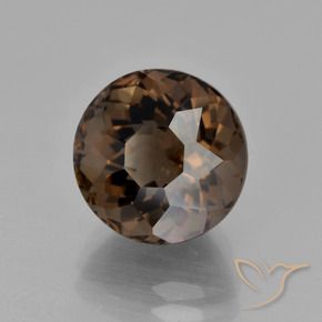 5.23克拉天然烟晶，圆形的，VVS-VS