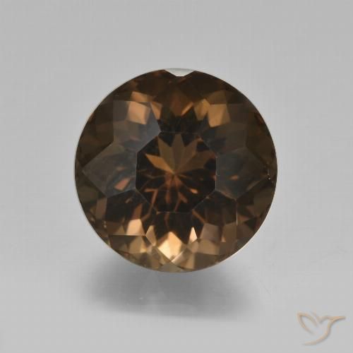 8.25ct 天然 暗蓝色 烟晶, 圆形的, VVS-VS