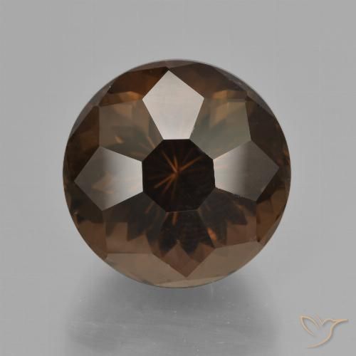 10.25ct 天然 棕褐色 烟晶, 圆形的, VVS-VS