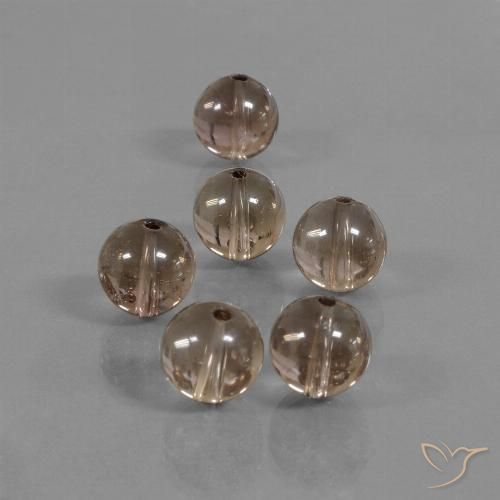 43.78ctw 天然 暖棕 烟晶, 球形, 透明