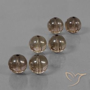 44.98克拉天然烟晶，球形，透明