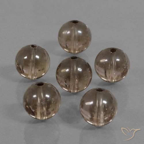 45.37ctw 天然 山核桃棕 烟晶, 球形, 透明