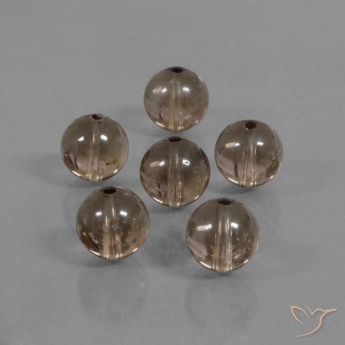 45.37克拉天然烟晶，球形，透明