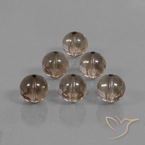 44.95克拉天然烟晶，球形，透明