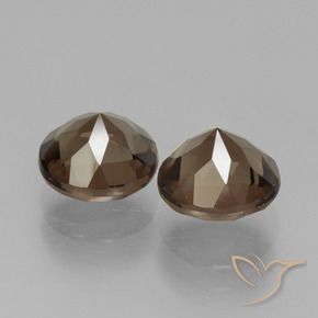 3.66克拉天然烟晶，圆形的，VS