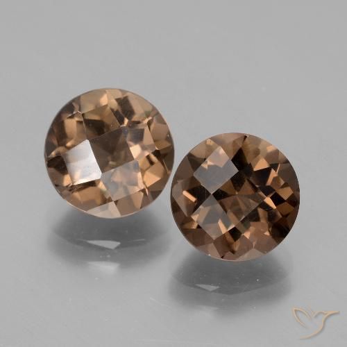 3.88克拉天然烟晶，圆形切割，VS