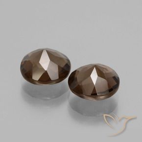 3.49天然棕色烟晶，圆形切割，8.06毫米，VS