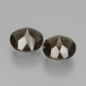 克拉天然烟晶，圆形切割，VS