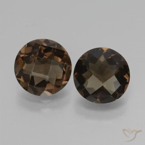 3.29ctw 天然 棕褐色 烟晶, 圆形的, VS