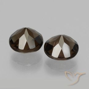 3.42克拉天然烟晶，圆形的，VS