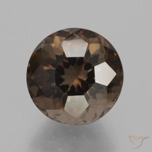 5.57ct 天然 棕褐色 烟晶, 圆形的, VVS