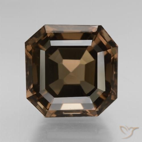 7.94ct 天然 暗棕色 烟晶, 祖母绿式切割, VVS
