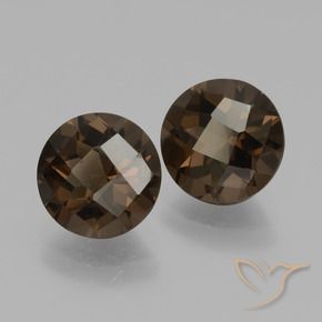 3.51克拉天然烟晶，圆形的，VVS-VS