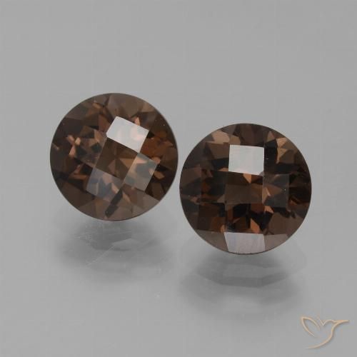 3.83ctw 天然 棕褐色 烟晶, 圆形的, VVS-VS